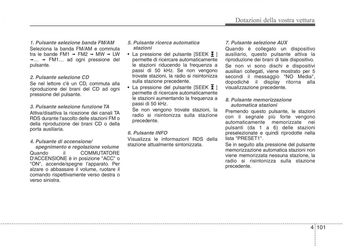 KIA Picanto I 1 manuale del proprietario / page 179