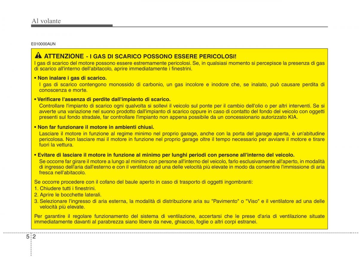 KIA Picanto I 1 manuale del proprietario / page 192