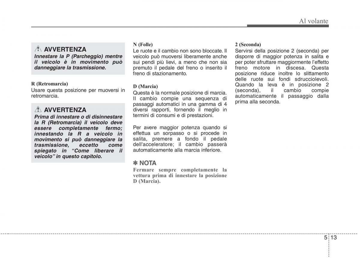 KIA Picanto I 1 manuale del proprietario / page 203