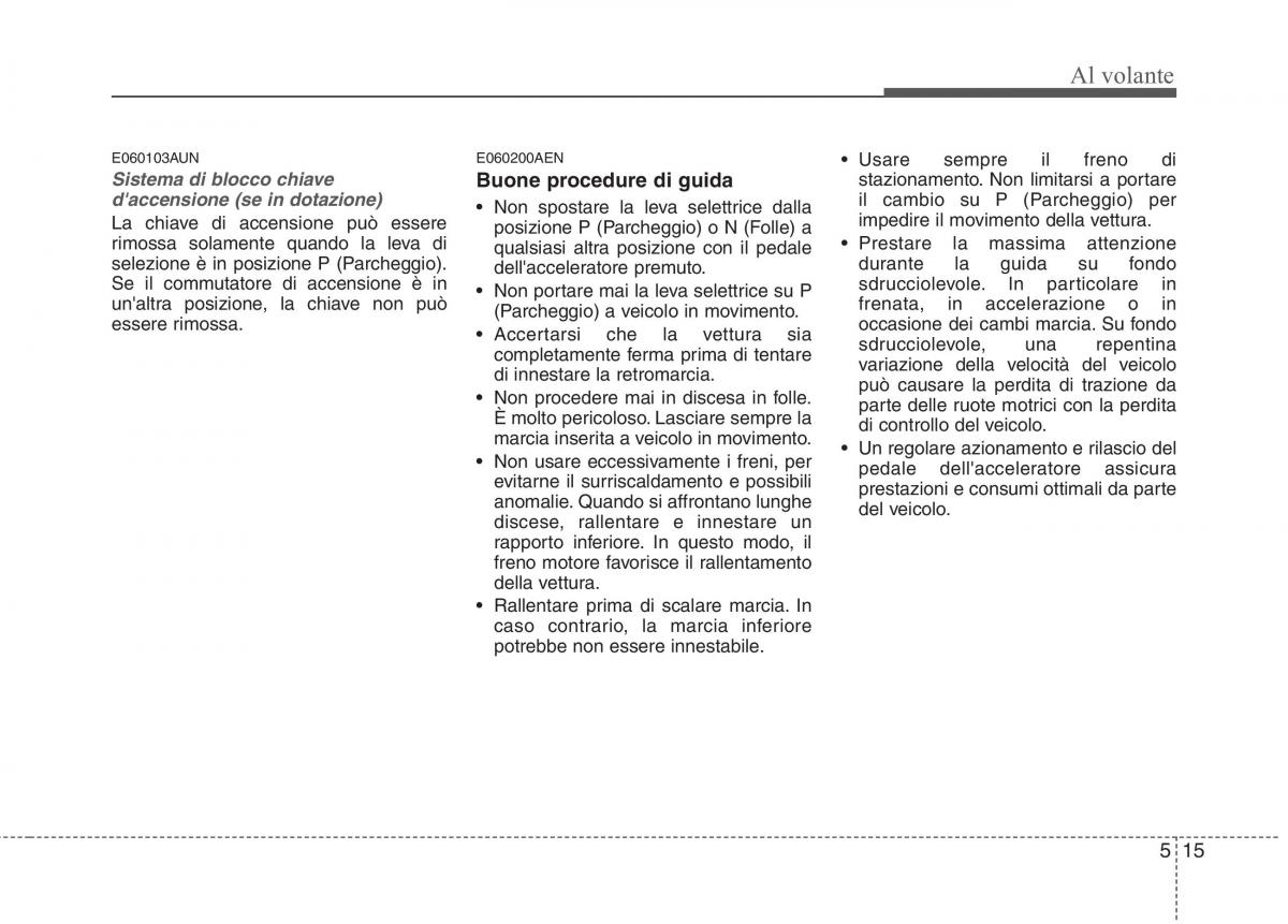 KIA Picanto I 1 manuale del proprietario / page 205