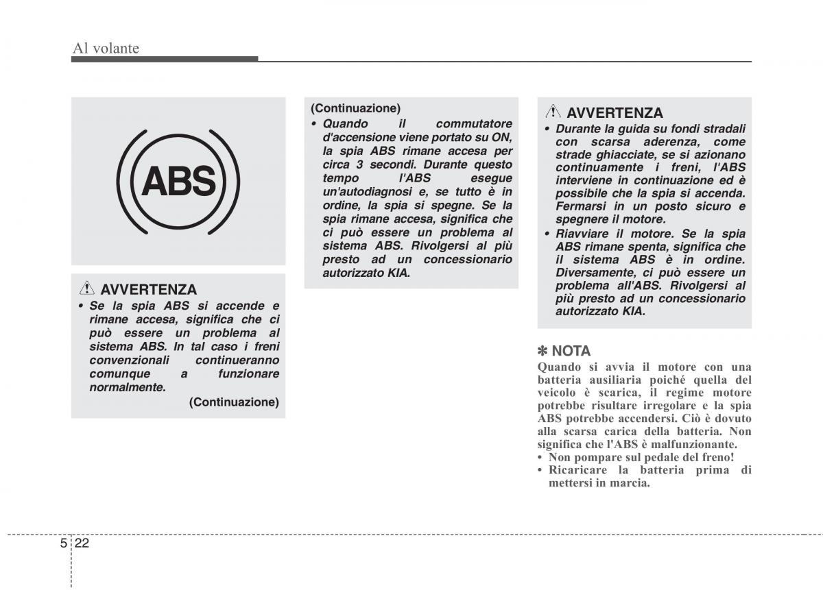 KIA Picanto I 1 manuale del proprietario / page 212