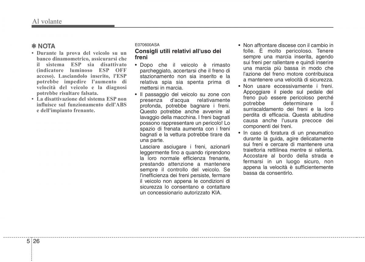 KIA Picanto I 1 manuale del proprietario / page 216