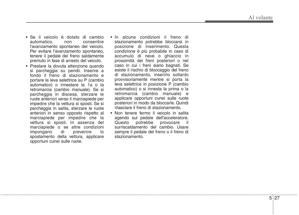 KIA Picanto I 1 manuale del proprietario / page 217