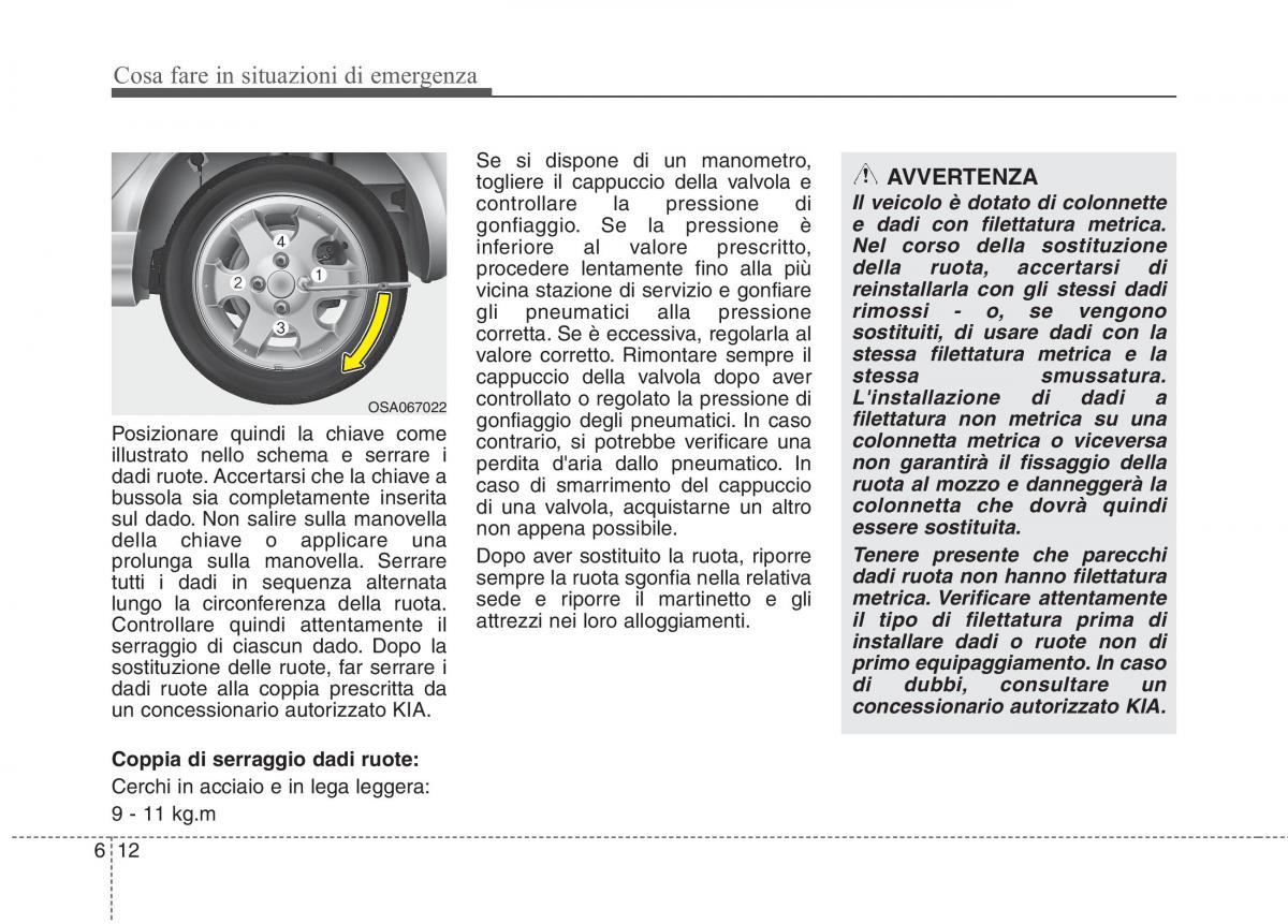 KIA Picanto I 1 manuale del proprietario / page 249