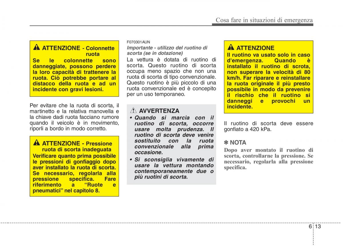 KIA Picanto I 1 manuale del proprietario / page 250