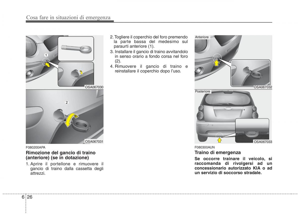 KIA Picanto I 1 manuale del proprietario / page 263