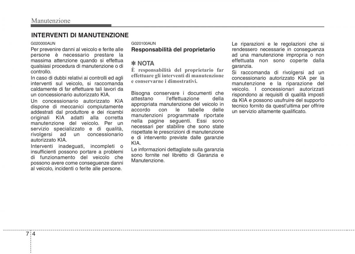 KIA Picanto I 1 manuale del proprietario / page 269