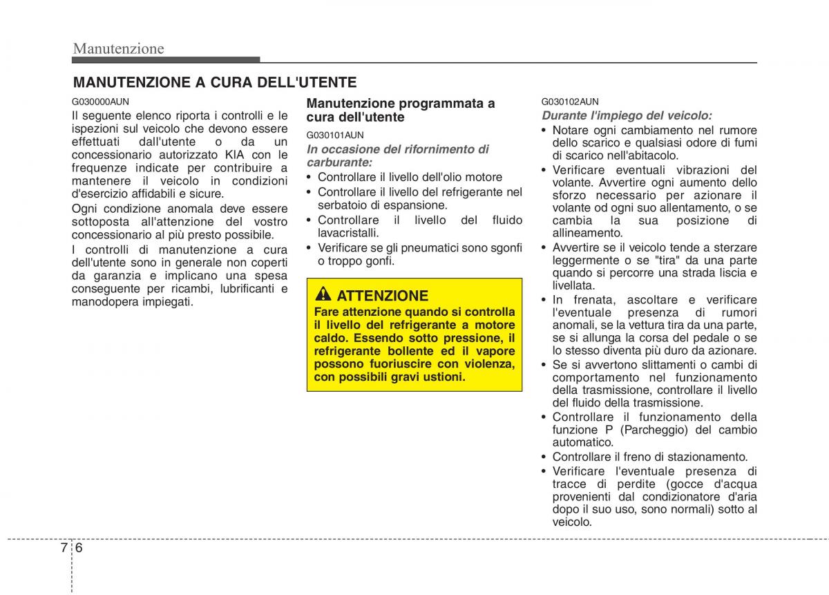 KIA Picanto I 1 manuale del proprietario / page 271