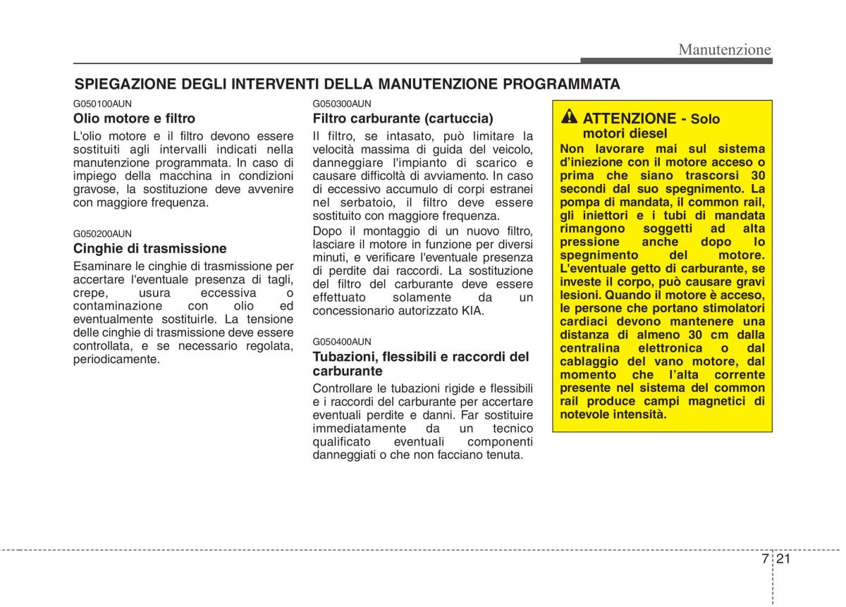 KIA Picanto I 1 manuale del proprietario / page 286