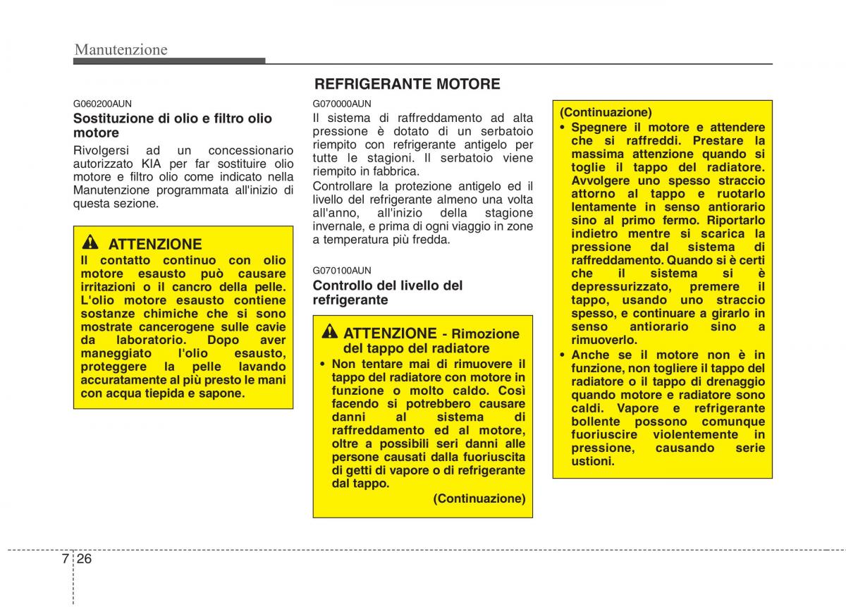 KIA Picanto I 1 manuale del proprietario / page 291