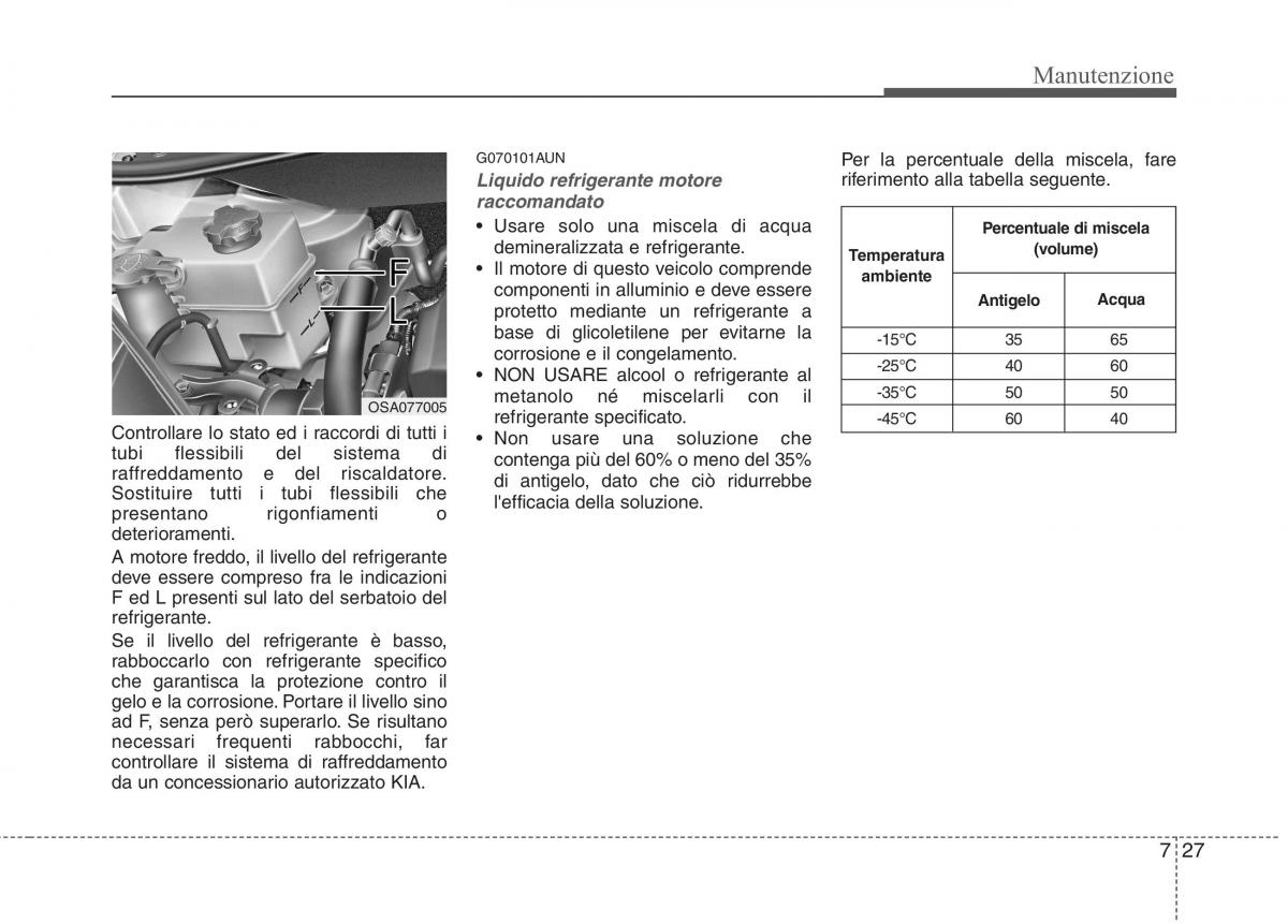 KIA Picanto I 1 manuale del proprietario / page 292