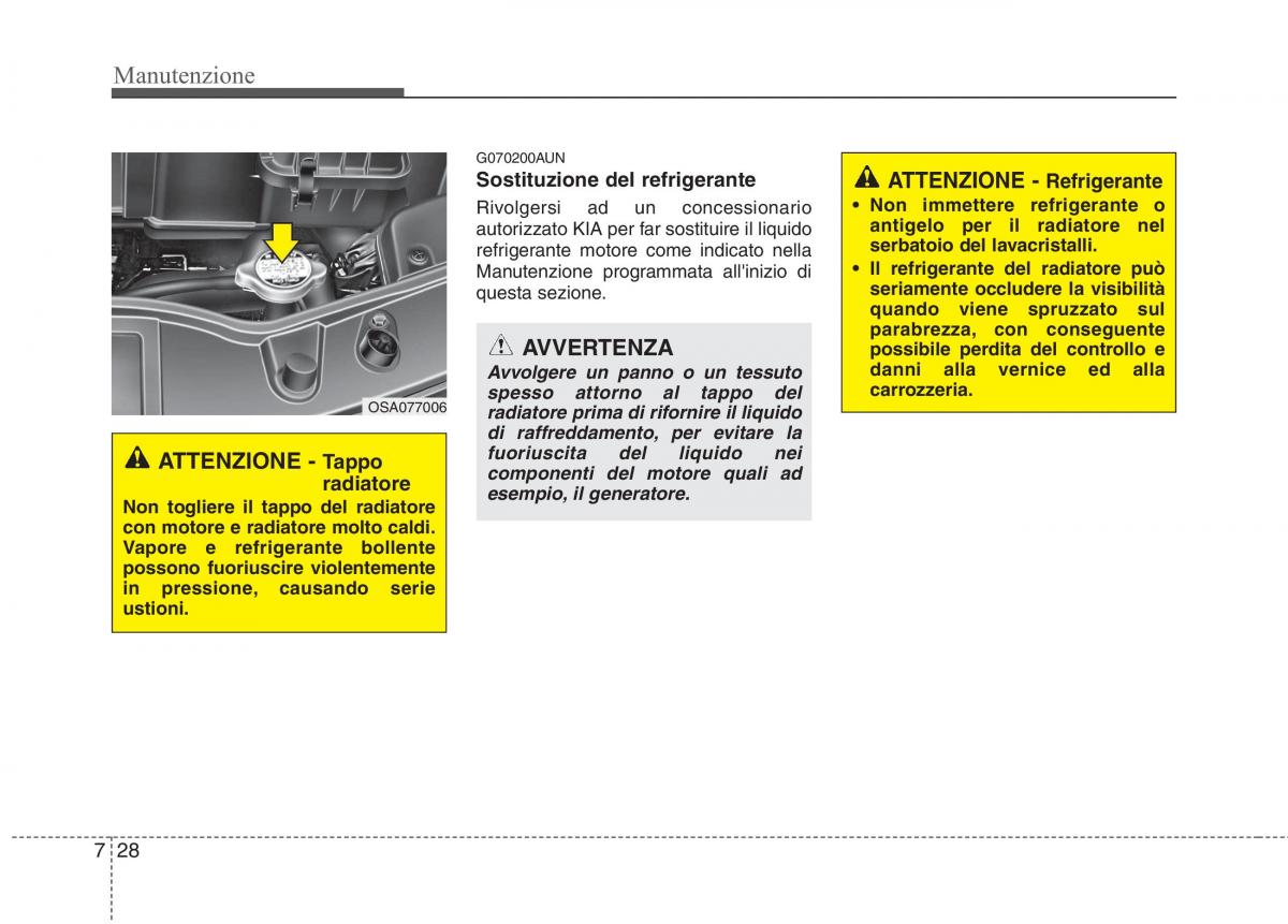 KIA Picanto I 1 manuale del proprietario / page 293