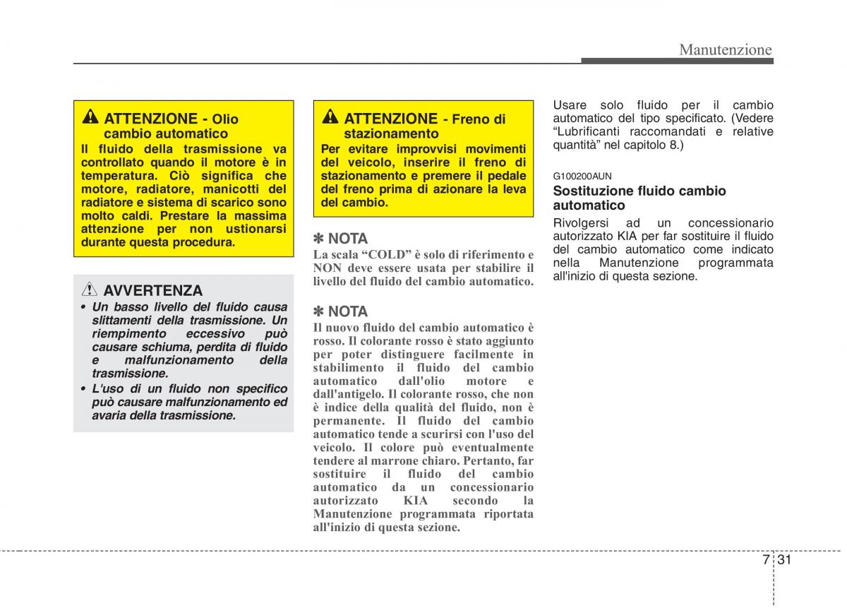 KIA Picanto I 1 manuale del proprietario / page 296