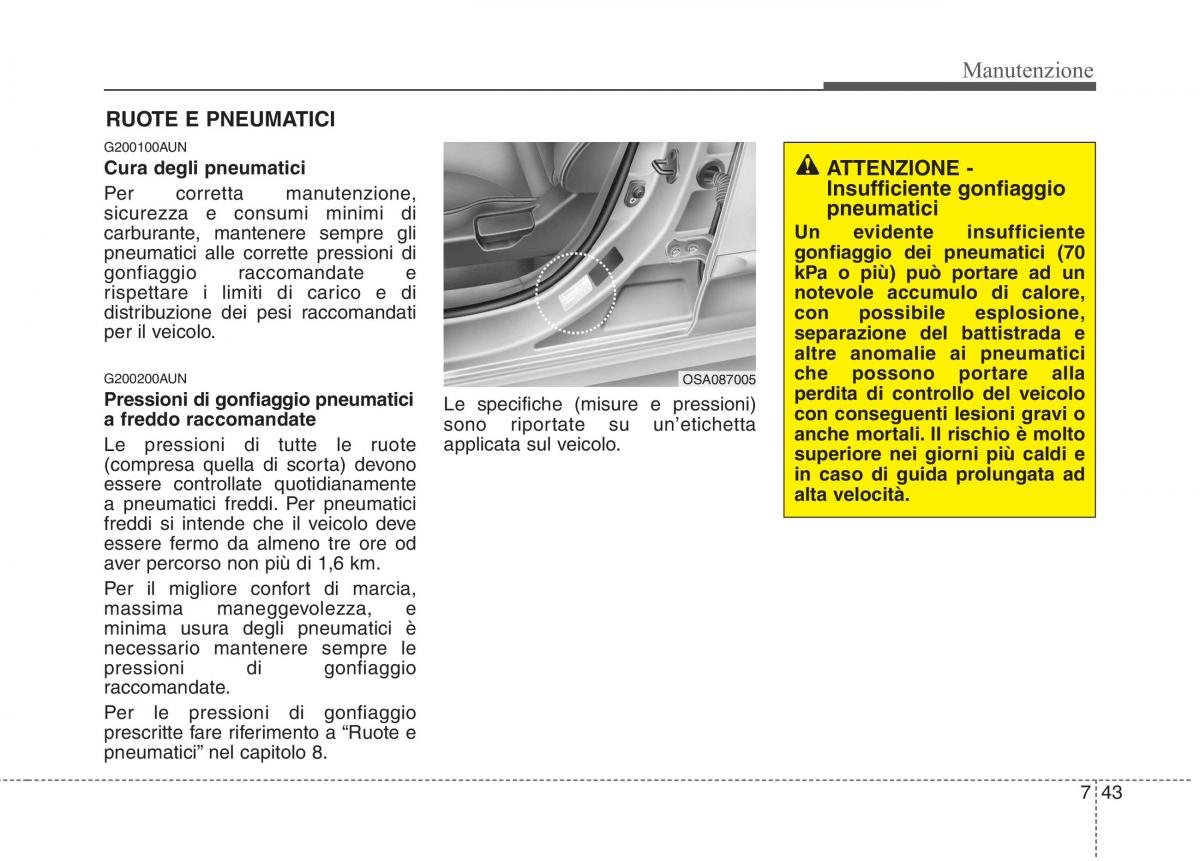 KIA Picanto I 1 manuale del proprietario / page 308