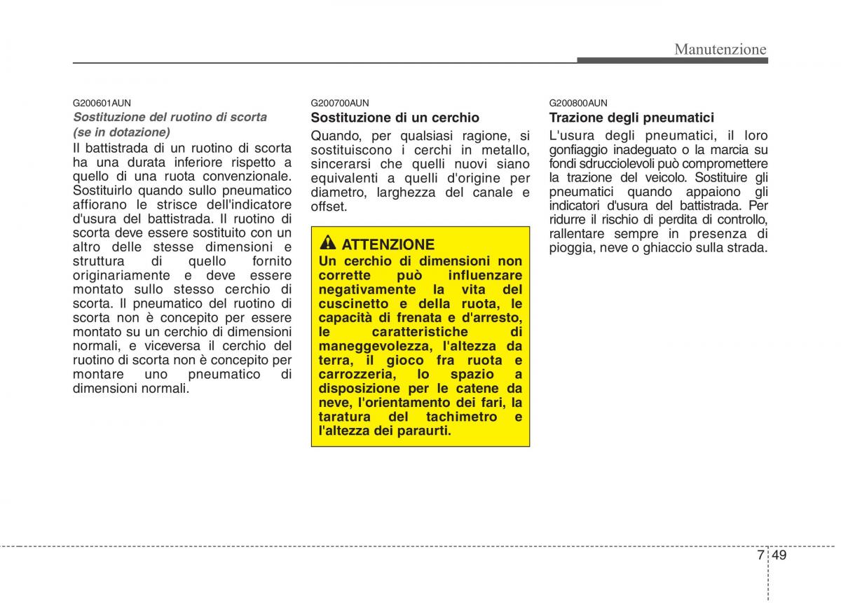 KIA Picanto I 1 manuale del proprietario / page 314