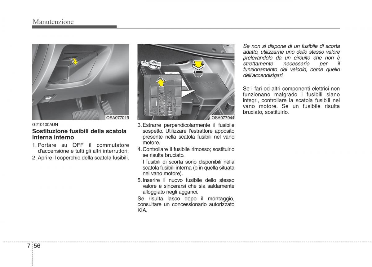 KIA Picanto I 1 manuale del proprietario / page 321