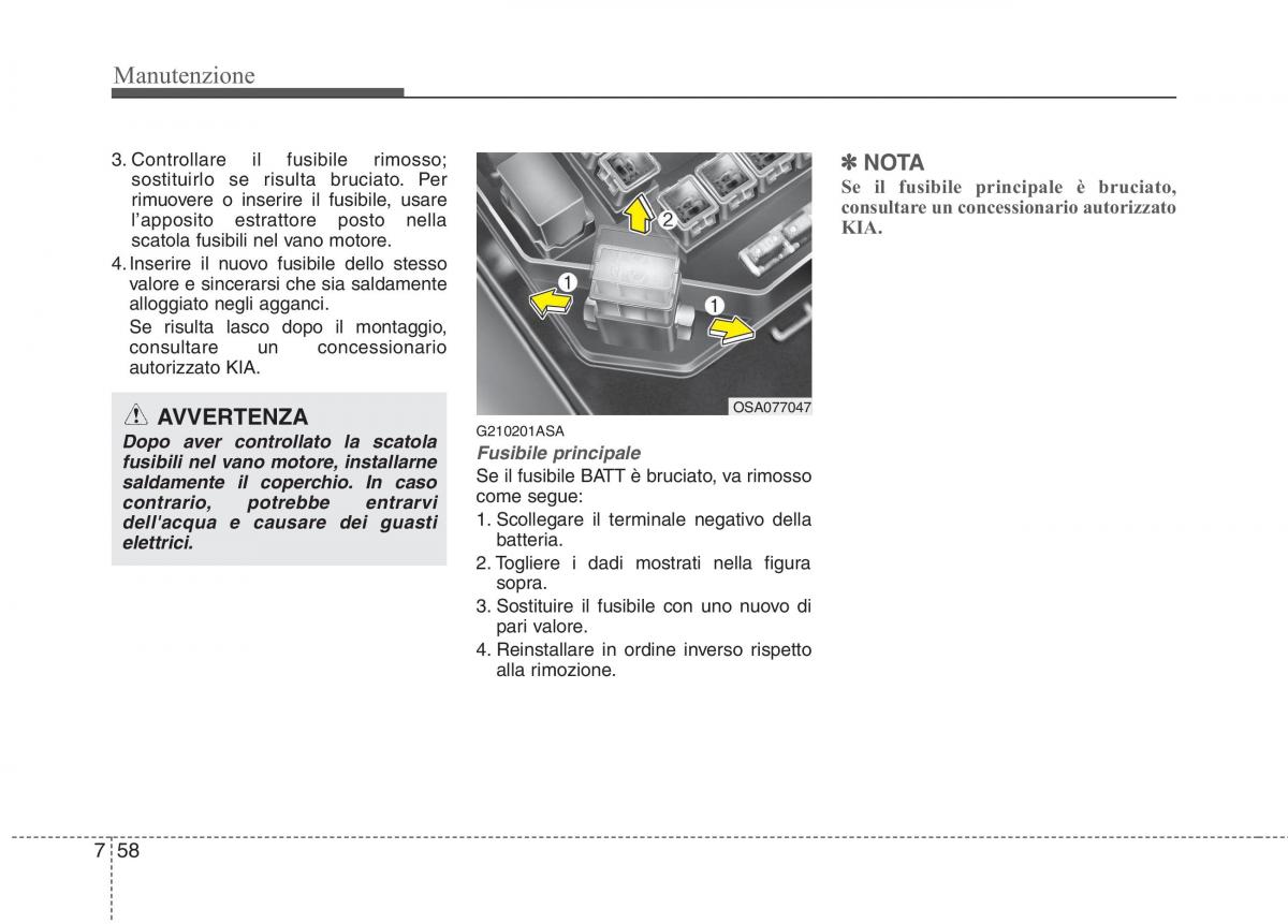 KIA Picanto I 1 manuale del proprietario / page 323