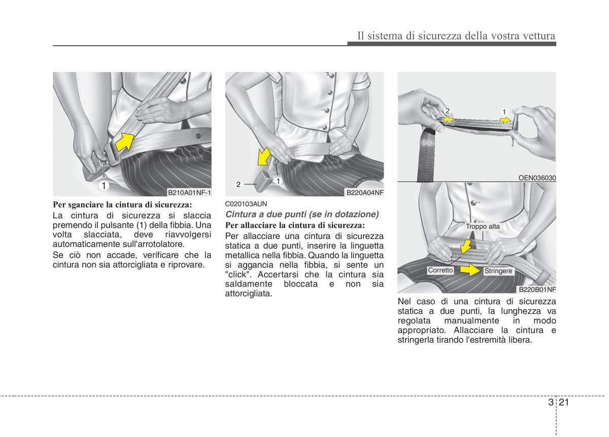 KIA Picanto I 1 manuale del proprietario / page 36