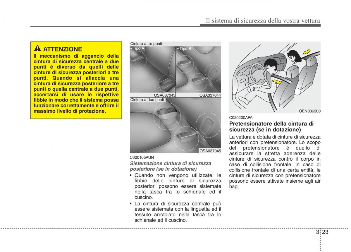 KIA Picanto I 1 manuale del proprietario / page 38