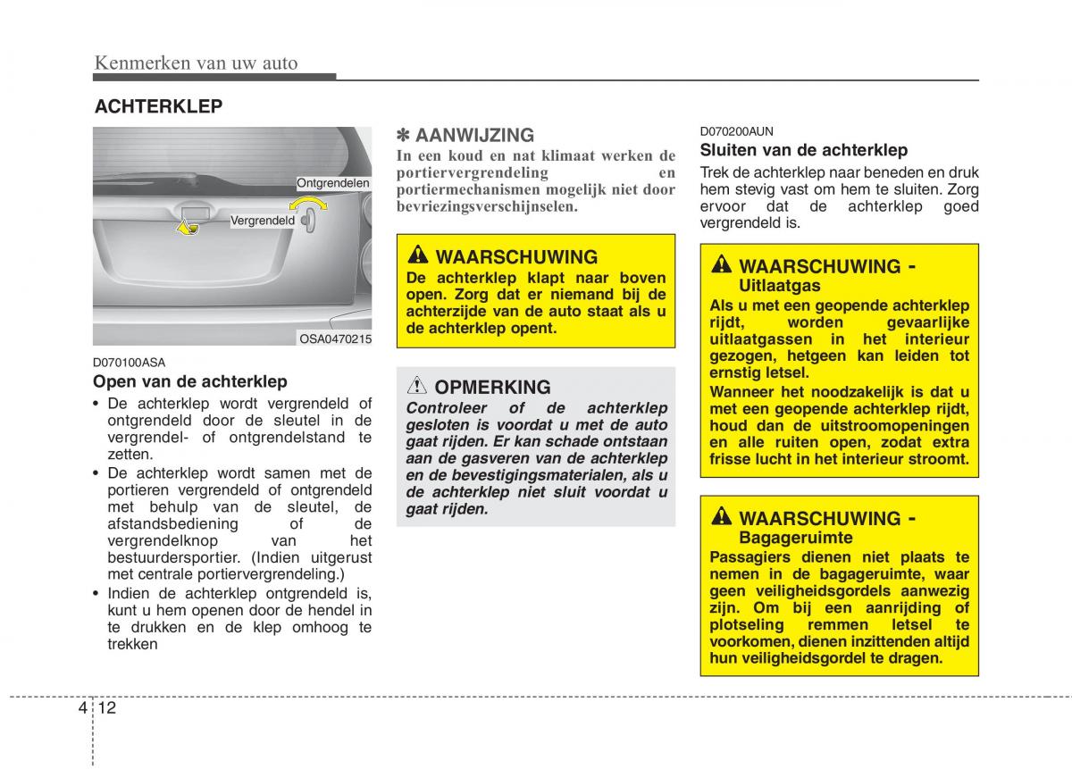 KIA Picanto I 1 handleiding / page 89