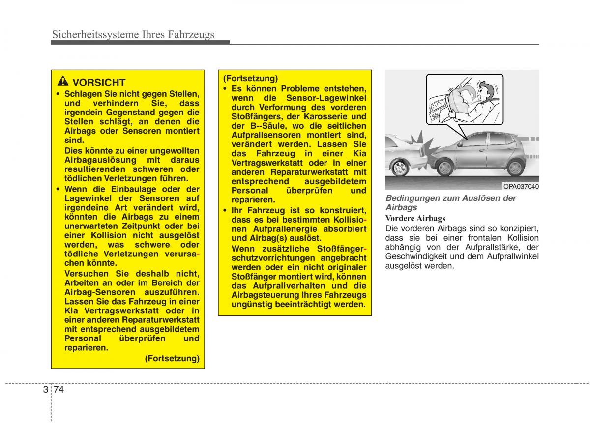 KIA Picanto II 2 Handbuch / page 87