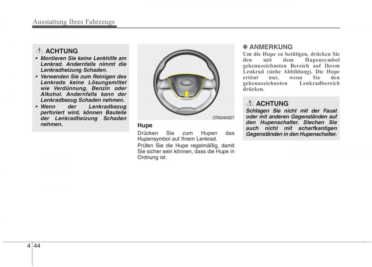 KIA Picanto II 2 Handbuch / page 138