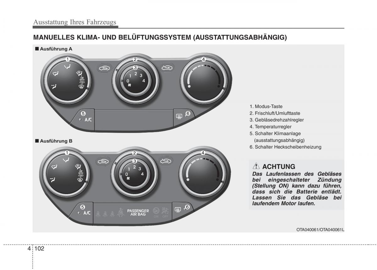 KIA Picanto II 2 Handbuch / page 196