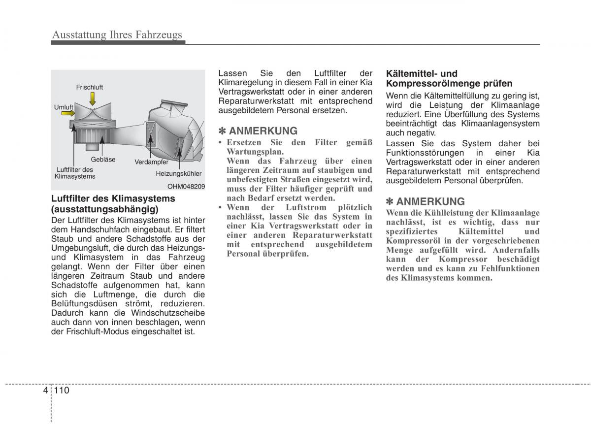 KIA Picanto II 2 Handbuch / page 204