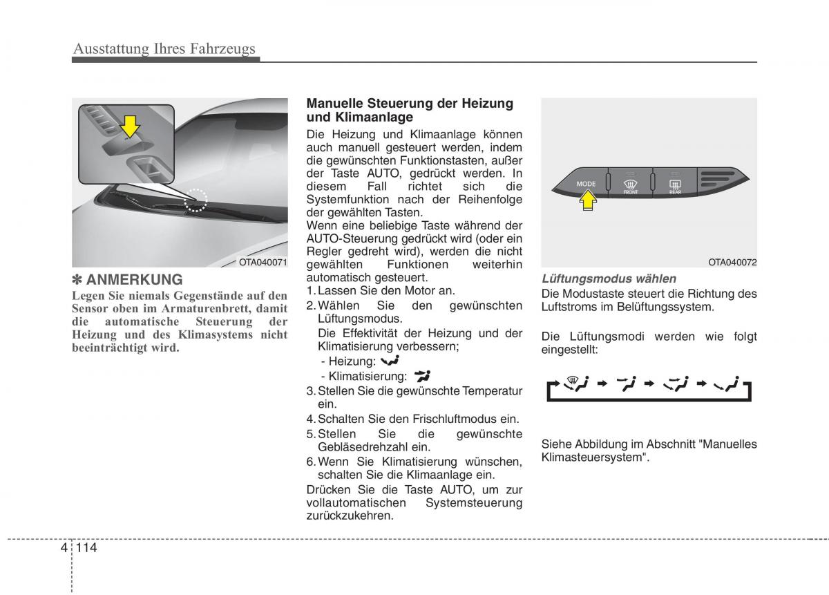 KIA Picanto II 2 Handbuch / page 208