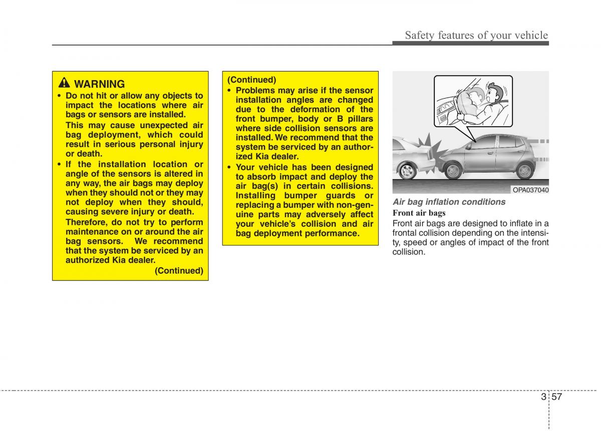 KIA Picanto II 2 owners manual / page 69