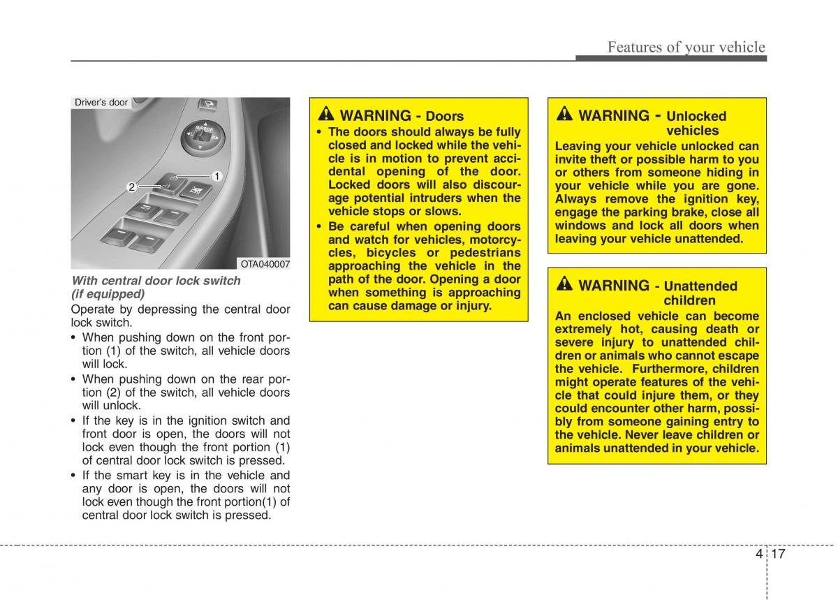 KIA Picanto II 2 owners manual / page 92