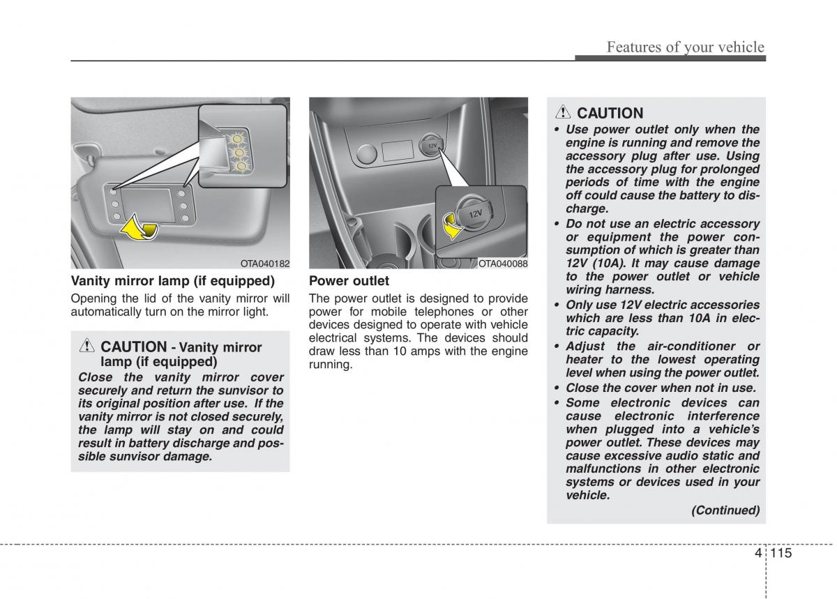 KIA Picanto II 2 owners manual / page 190