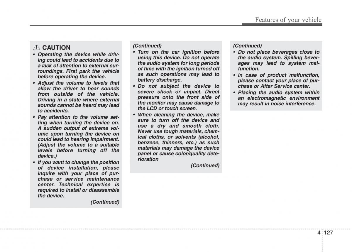 KIA Picanto II 2 owners manual / page 202