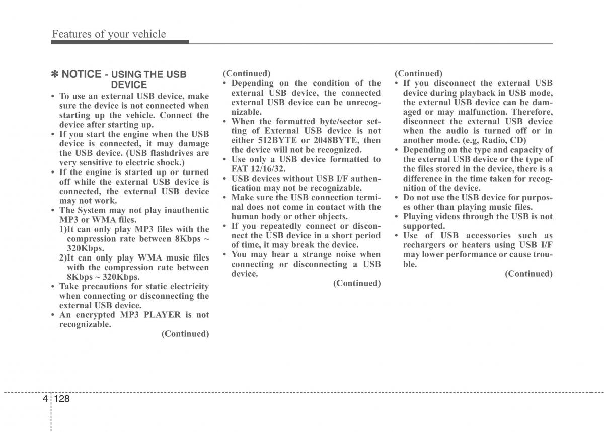 KIA Picanto II 2 owners manual / page 203