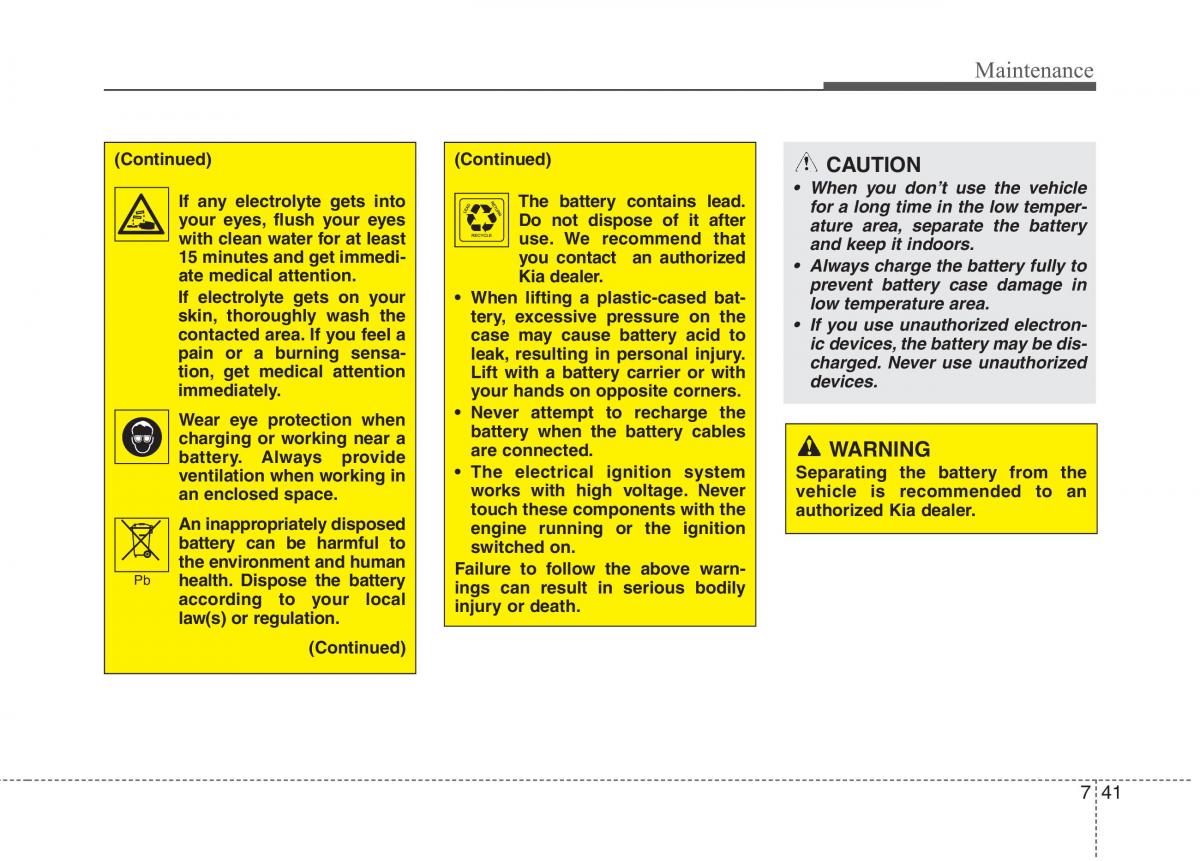 KIA Picanto II 2 owners manual / page 419