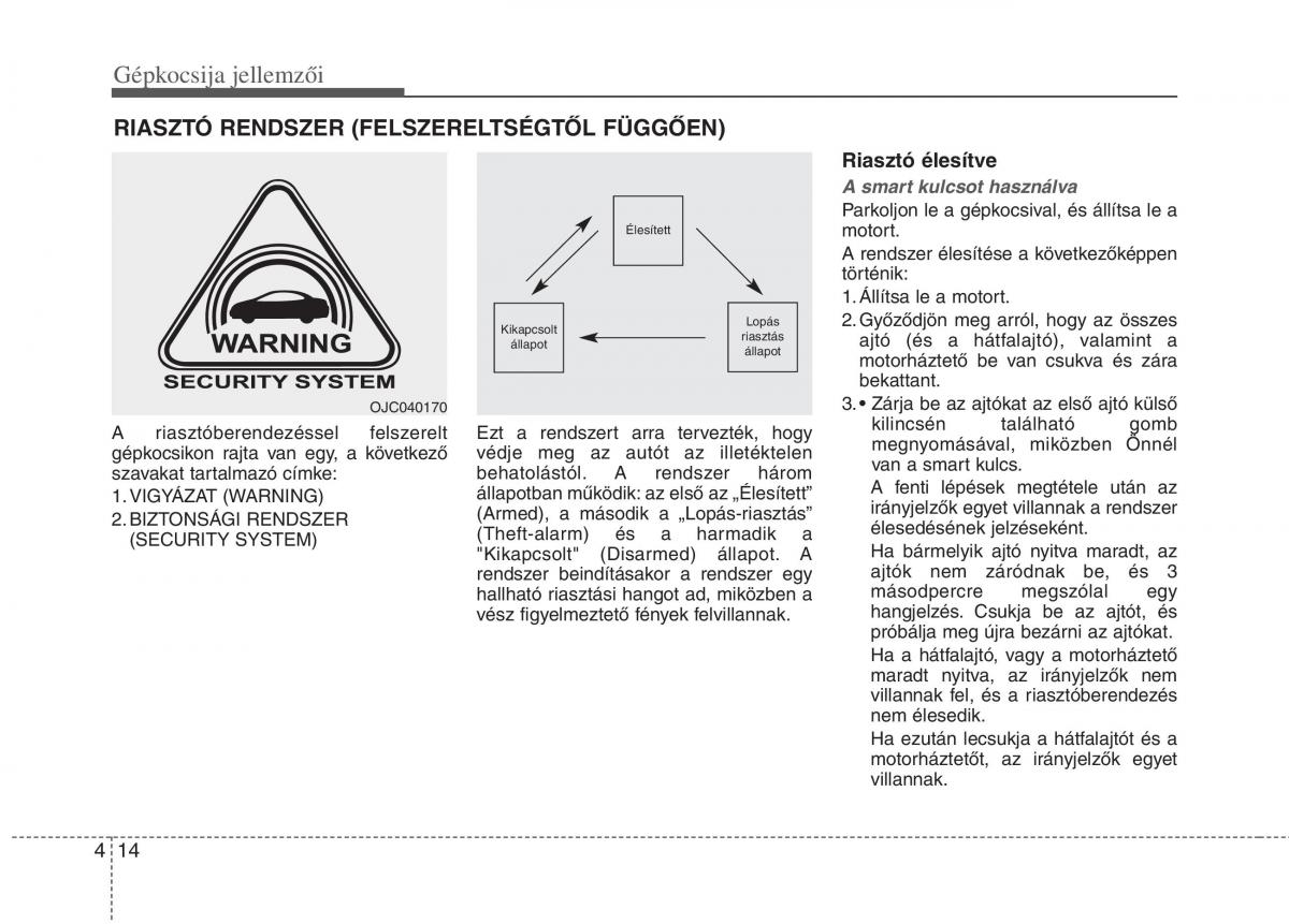 KIA Picanto II 2 Kezelesi utmutato / page 96