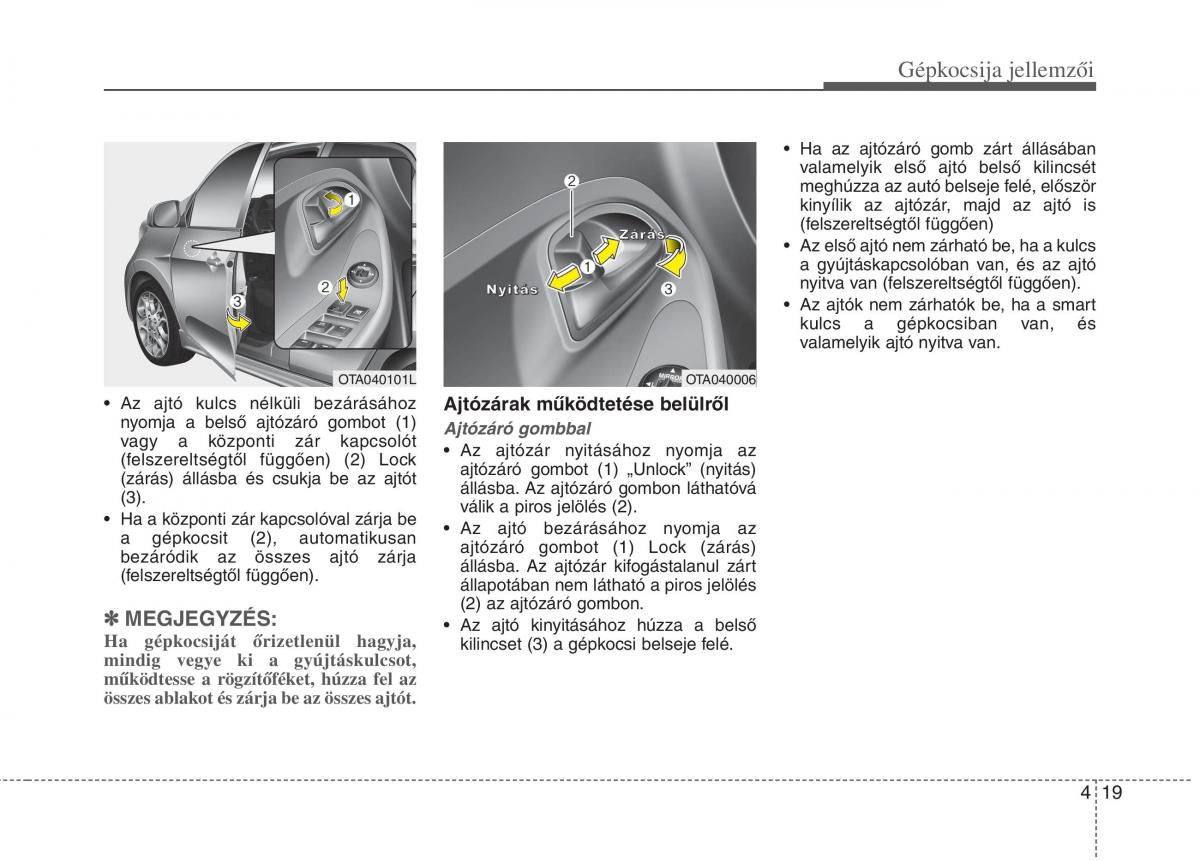 KIA Picanto II 2 Kezelesi utmutato / page 101