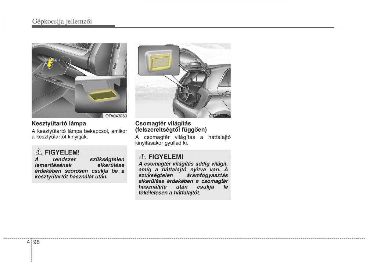 KIA Picanto II 2 Kezelesi utmutato / page 180