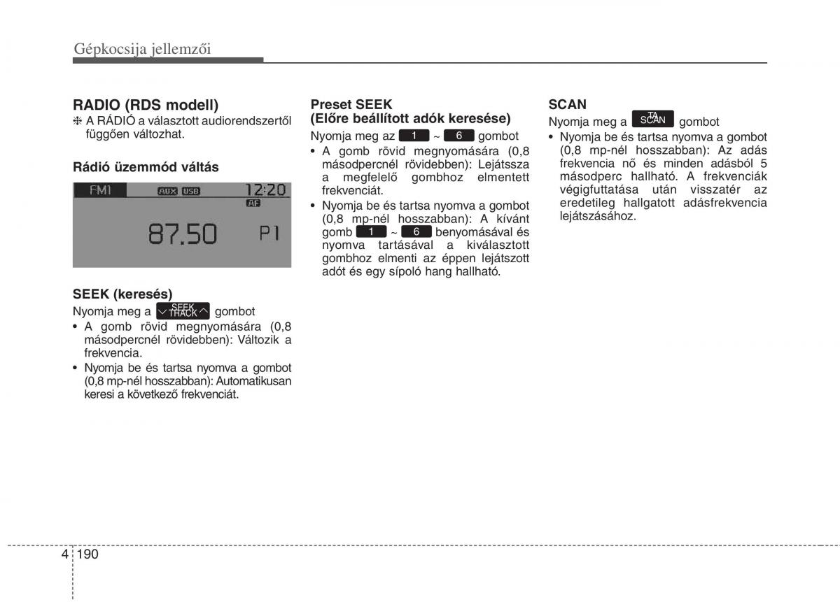 KIA Picanto II 2 Kezelesi utmutato / page 272