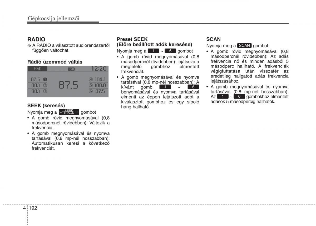 KIA Picanto II 2 Kezelesi utmutato / page 274