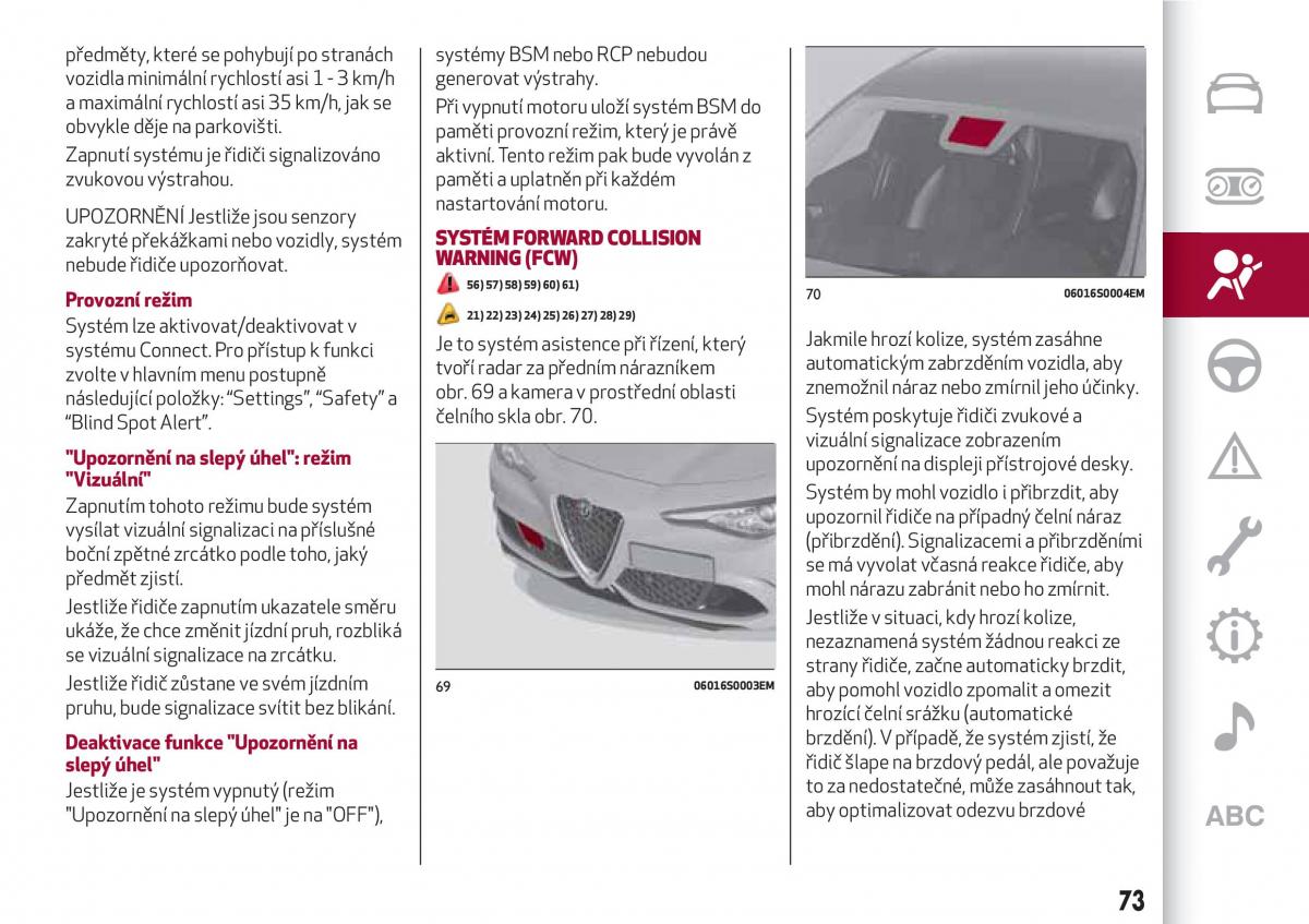 Alfa Romeo Giulia navod k obsludze / page 75