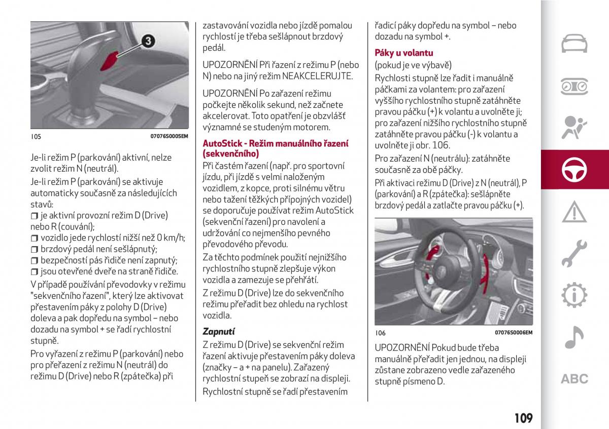 Alfa Romeo Giulia navod k obsludze / page 111