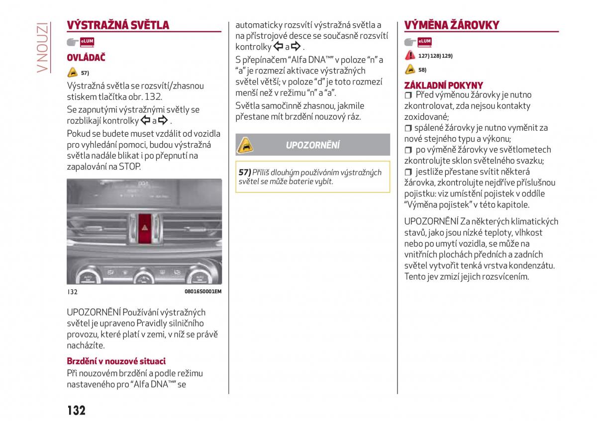 Alfa Romeo Giulia navod k obsludze / page 134