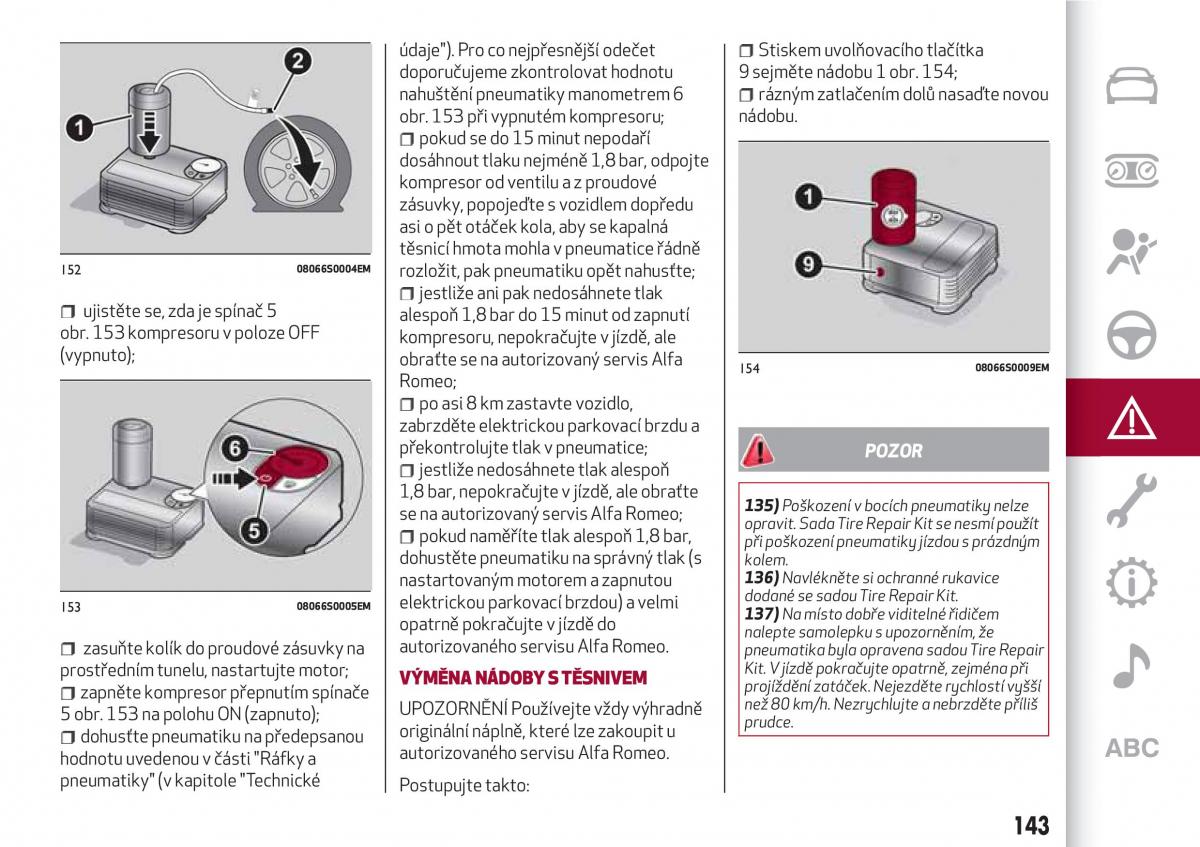 Alfa Romeo Giulia navod k obsludze / page 145