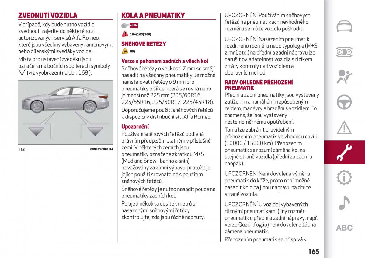 Alfa Romeo Giulia navod k obsludze / page 167