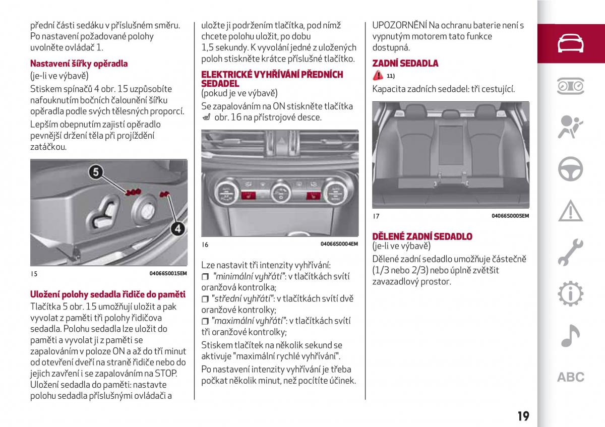 Alfa Romeo Giulia navod k obsludze / page 21