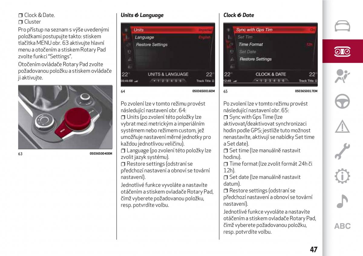 Alfa Romeo Giulia navod k obsludze / page 49