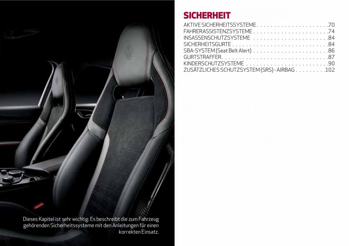 Alfa Romeo Giulia Handbuch / page 71