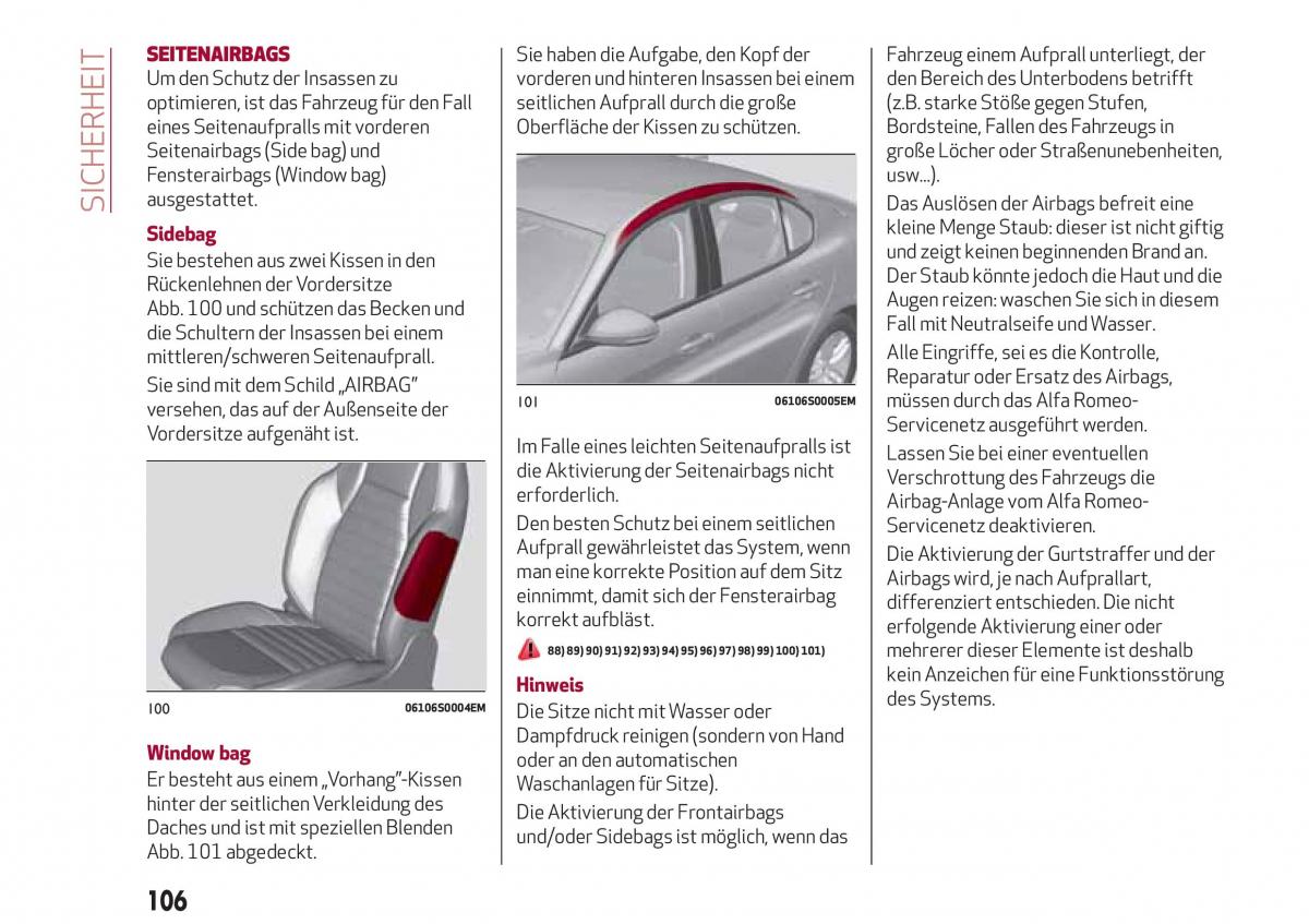 Alfa Romeo Giulia Handbuch / page 108