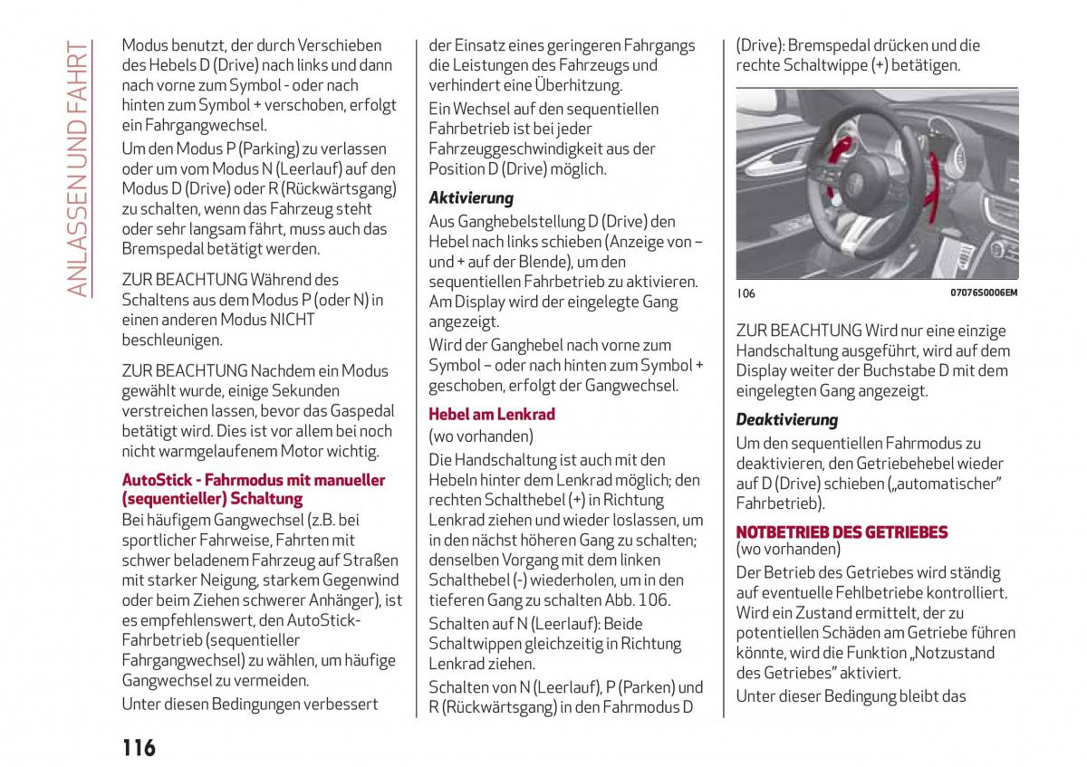 Alfa Romeo Giulia Handbuch / page 118